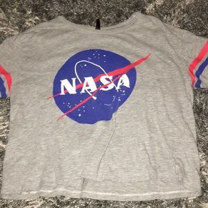 GRAY NASA CROP TOP